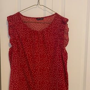 Sheen red short sleeve blouse
